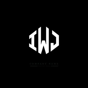 IWJ letter logo design with polygon shape. IWJ polygon logo monogram. IWJ cube logo design. IWJ hexagon vector logo template white and black colors. IWJ monogram. IWJ business and real estate logo. 