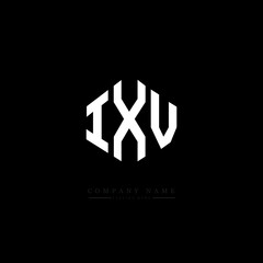 IXV letter logo design with polygon shape. IXV polygon logo monogram. IXV cube logo design. IXV hexagon vector logo template white and black colors. IXV monogram. IXV business and real estate logo. 