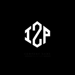 IZP letter logo design with polygon shape. IZP polygon logo monogram. IZP cube logo design. IZP hexagon vector logo template white and black colors. IZP monogram. IZP business and real estate logo. 