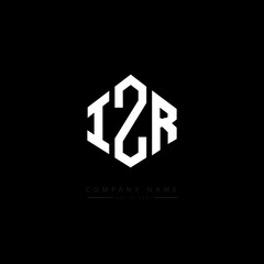 IZR letter logo design with polygon shape. IZR polygon logo monogram. IZR cube logo design. IZR hexagon vector logo template white and black colors. IZR monogram. IZR business and real estate logo. 