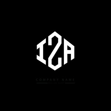 IZA letter logo design with polygon shape. IZA polygon logo monogram. IZA cube logo design. IZA hexagon vector logo template white and black colors. IZA monogram. IZA business and real estate logo. 