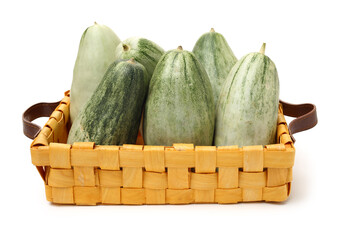 Muskmelon (yangjiaomitianguo) on white background