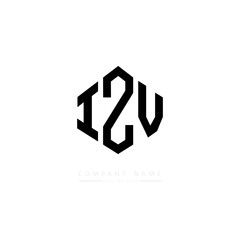IZV letter logo design with polygon shape. IZV polygon logo monogram. IZV cube logo design. IZV hexagon vector logo template white and black colors. IZV monogram. IZV business and real estate logo. 