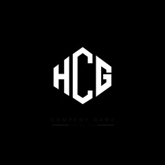 HCG letter logo design with polygon shape. HCG polygon logo monogram. HCG cube logo design. HCG hexagon vector logo template white and black colors. HCG monogram. HCG business and real estate logo. 