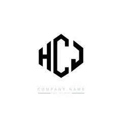 HCJ letter logo design with polygon shape. HCJ polygon logo monogram. HCJ cube logo design. HCJ hexagon vector logo template white and black colors. HCJ monogram. HCJ business and real estate logo. 