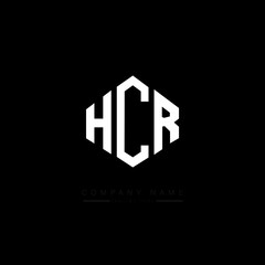 HCR letter logo design with polygon shape. HCR polygon logo monogram. HCR cube logo design. HCR hexagon vector logo template white and black colors. HCR monogram. HCR business and real estate logo. 