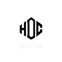 HDC letter logo design with polygon shape. HDC polygon logo monogram. HDC cube logo design. HDC hexagon vector logo template white and black colors. HDC monogram. HDC business and real estate logo. 
