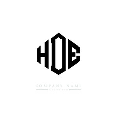 HDE letter logo design with polygon shape. HDE polygon logo monogram. HDE cube logo design. HDE hexagon vector logo template white and black colors. HDE monogram. HDE business and real estate logo. 