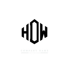 HDW letter logo design with polygon shape. HDW polygon logo monogram. HDW cube logo design. HDW hexagon vector logo template white and black colors. HDW monogram. HDW business and real estate logo. 
