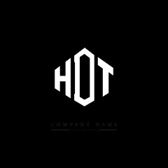 HDT letter logo design with polygon shape. HDT polygon logo monogram. HDT cube logo design. HDT hexagon vector logo template white and black colors. HDT monogram. HDT business and real estate logo. 