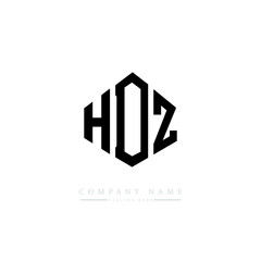 HDZ letter logo design with polygon shape. HDZ polygon logo monogram. HDZ cube logo design. HDZ hexagon vector logo template white and black colors. HDZ monogram. HDZ business and real estate logo. 
