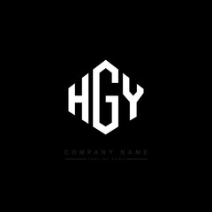 HGY letter logo design with polygon shape. HGY polygon logo monogram. HGY cube logo design. HGY hexagon vector logo template white and black colors. HGY monogram. HGY business and real estate logo. 