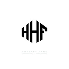 HHF letter logo design with polygon shape. HHF polygon logo monogram. HHF cube logo design. HHF hexagon vector logo template white and black colors. HHF monogram. HHF business and real estate logo. 