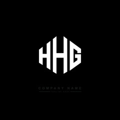 HHG letter logo design with polygon shape. HHG polygon logo monogram. HHG cube logo design. HHG hexagon vector logo template white and black colors. HHG monogram. HHG business and real estate logo. 