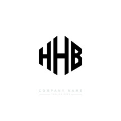 HHB letter logo design with polygon shape. HHB polygon logo monogram. HHB cube logo design. HHB hexagon vector logo template white and black colors. HHB monogram. HHB business and real estate logo. 