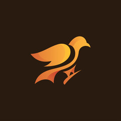 Abstract Bird Pigeon Dove Logo