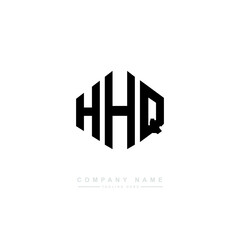 HHQ letter logo design with polygon shape. HHQ polygon logo monogram. HHQ cube logo design. HHQ hexagon vector logo template white and black colors. HHQ monogram. HHQ business and real estate logo. 