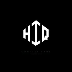 HIQ letter logo design with polygon shape. HIQ polygon logo monogram. HIQ cube logo design. HIQ hexagon vector logo template white and black colors. HIQ monogram. HIQ business and real estate logo. 