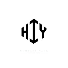 HIY letter logo design with polygon shape. HIY polygon logo monogram. HIY cube logo design. HIY hexagon vector logo template white and black colors. HIY monogram. HIY business and real estate logo. 