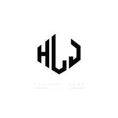 HLJ letter logo design with polygon shape. HLJ polygon logo monogram. HLJ cube logo design. HLJ hexagon vector logo template white and black colors. HLJ monogram. HLJ business and real estate logo. 