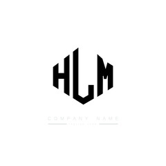 HLM letter logo design with polygon shape. HLM polygon logo monogram. HLM cube logo design. HLM hexagon vector logo template white and black colors. HLM monogram. HLM business and real estate logo. 