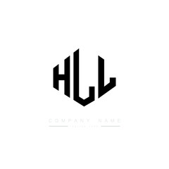 HLL letter logo design with polygon shape. HLL polygon logo monogram. HLL cube logo design. HLL hexagon vector logo template white and black colors. HLL monogram. HLL business and real estate logo. 