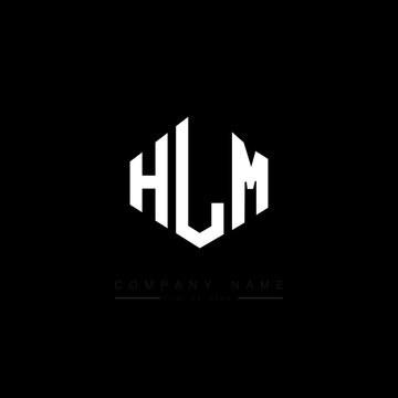 HLM letter logo design with polygon shape. HLM polygon logo monogram. HLM cube logo design. HLM hexagon vector logo template white and black colors. HLM monogram. HLM business and real estate logo. 