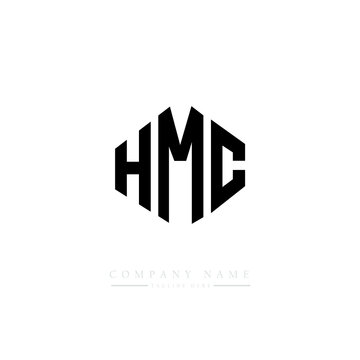 HMC letter logo design with polygon shape. HMC polygon logo monogram. HMC cube logo design. HMC hexagon vector logo template white and black colors. HMC monogram. HMC business and real estate logo. 