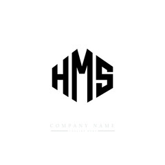 HMS letter logo design with polygon shape. HMS polygon logo monogram. HMS cube logo design. HMS hexagon vector logo template white and black colors. HMS monogram. HMS business and real estate logo. 