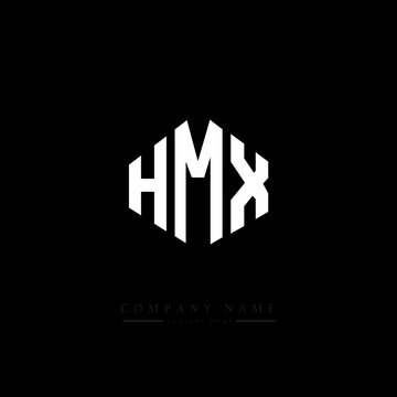 HMX letter logo design with polygon shape. HMX polygon logo monogram. HMX cube logo design. HMX hexagon vector logo template white and black colors. HMX monogram. HMX business and real estate logo. 