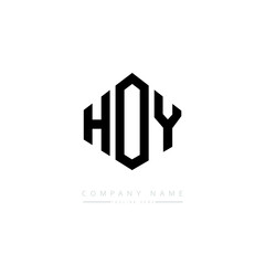 HOY letter logo design with polygon shape. HOY polygon logo monogram. HOY cube logo design. HOY hexagon vector logo template white and black colors. HOY monogram. HOY business and real estate logo. 