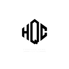 HQC letter logo design with polygon shape. HQC polygon logo monogram. HQC cube logo design. HQC hexagon vector logo template white and black colors. HQC monogram. HQC business and real estate logo. 