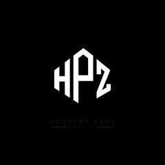 HPZ letter logo design with polygon shape. HPZ polygon logo monogram. HPZ cube logo design. HPZ hexagon vector logo template white and black colors. HPZ monogram. HPZ business and real estate logo. 