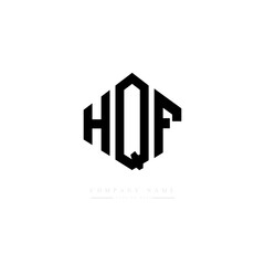 HQF letter logo design with polygon shape. HQF polygon logo monogram. HQF cube logo design. HQF hexagon vector logo template white and black colors. HQF monogram. HQF business and real estate logo. 