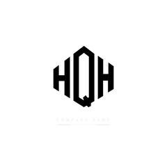 HQH letter logo design with polygon shape. HQH polygon logo monogram. HQH cube logo design. HQH hexagon vector logo template white and black colors. HQH monogram. HQH business and real estate logo. 
