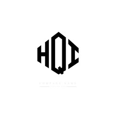 HQI letter logo design with polygon shape. HQI polygon logo monogram. HQI cube logo design. HQI hexagon vector logo template white and black colors. HQI monogram. HQI business and real estate logo. 