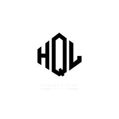 HQL letter logo design with polygon shape. HQL polygon logo monogram. HQL cube logo design. HQL hexagon vector logo template white and black colors. HQL monogram. HQL business and real estate logo. 