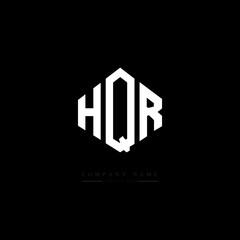 HQR letter logo design with polygon shape. HQR polygon logo monogram. HQR cube logo design. HQR hexagon vector logo template white and black colors. HQR monogram. HQR business and real estate logo. 