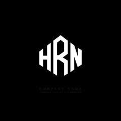 HRN letter logo design with polygon shape. HRN polygon logo monogram. HRN cube logo design. HRN hexagon vector logo template white and black colors. HRN monogram. HRN business and real estate logo. 