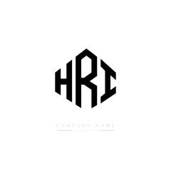 HRI letter logo design with polygon shape. HRI polygon logo monogram. HRI cube logo design. HRI hexagon vector logo template white and black colors. HRI monogram. HRI business and real estate logo. 