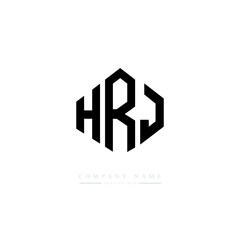 HRJ letter logo design with polygon shape. HRJ polygon logo monogram. HRJ cube logo design. HRJ hexagon vector logo template white and black colors. HRJ monogram. HRJ business and real estate logo. 