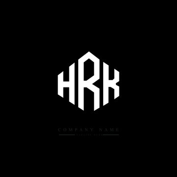 HRK letter logo design with polygon shape. HRK polygon logo monogram. HRK cube logo design. HRK hexagon vector logo template white and black colors. HRK monogram. HRK business and real estate logo. 