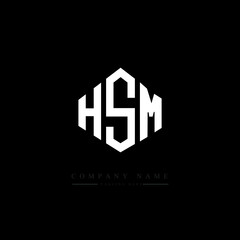 HSM letter logo design with polygon shape. HSM polygon logo monogram. HSM cube logo design. HSM hexagon vector logo template white and black colors. HSM monogram. HSM business and real estate logo. 