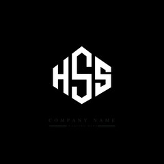 HSS letter logo design with polygon shape. HSS polygon logo monogram. HSS cube logo design. HSS hexagon vector logo template white and black colors. HSS monogram. HSS business and real estate logo. 