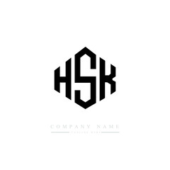 HSK letter logo design with polygon shape. HSK polygon logo monogram. HSK cube logo design. HSK hexagon vector logo template white and black colors. HSK monogram. HSK business and real estate logo. 