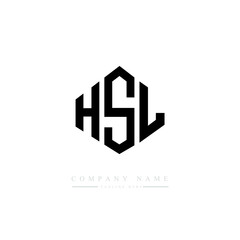 HSL letter logo design with polygon shape. HSL polygon logo monogram. HSL cube logo design. HSL hexagon vector logo template white and black colors. HSL monogram. HSL business and real estate logo. 