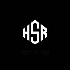HSR letter logo design with polygon shape. HSR polygon logo monogram. HSR cube logo design. HSR hexagon vector logo template white and black colors. HSR monogram. HSR business and real estate logo. 