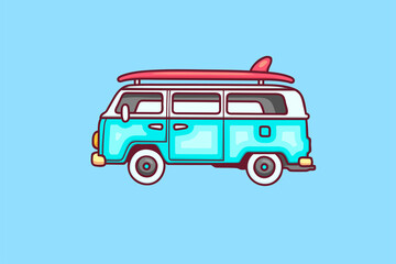 car sticker icon hand drawn doodle isolated on blue background