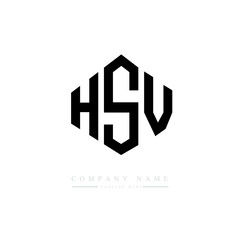 HSV letter logo design with polygon shape. HSV polygon logo monogram. HSV cube logo design. HSV hexagon vector logo template white and black colors. HSV monogram. HSV business and real estate logo. 