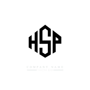 HSP letter logo design with polygon shape. HSP polygon logo monogram. HSP cube logo design. HSP hexagon vector logo template white and black colors. HSP monogram. HSP business and real estate logo. 